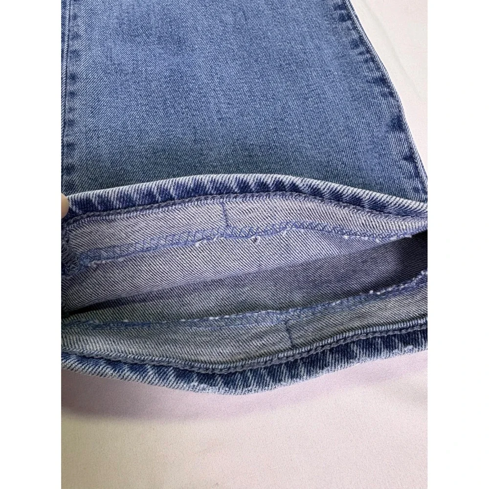 Pistola Evie High Rise Straight Jeans Womens 24x26 Illusion Crop Quality Modern